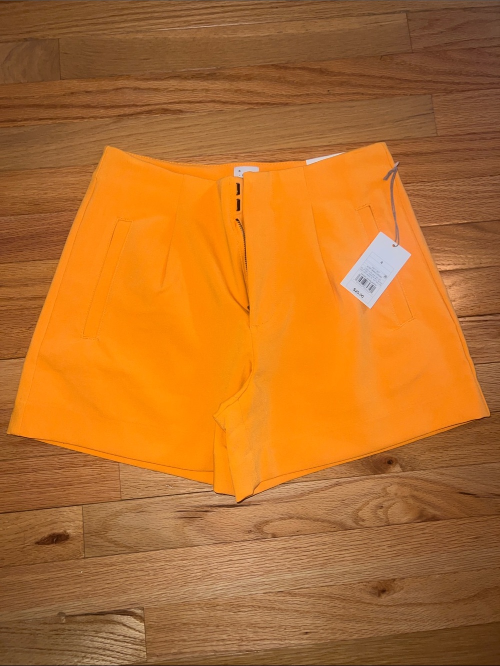 a new day Neon Orange High-Rise Bermuda Shorts